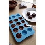 RED KİTCHEN 15 Bölmeli Çiçek ve Spiral Temalı Silikon Çikolata ve Buz Kalıbı