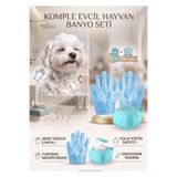 RED KİTCHEN 2Lİ Set Nazik Silikon Evcil Hayvan Bakım Fırçası VE Pet Köpek Banyo Eldivenleri
