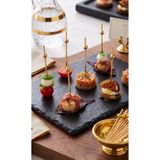 RED KİTCHEN Gold İnci Başlıklı Bambu Sunum Kürdanı - 20’li Paket - Lüks Kokteyl ve Kanepe Çubuğu