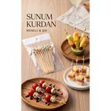 RED KİTCHEN Renkli Boncuklu Lüx Sunum Kürdanı Kokteyl Ve Parti Kürdan Seti 25 Adet
