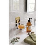 RED KİTCHEN Yapışkanlı Banyo Sabunluk, Katı Sabun Tutacağı, Lavabo Mutfak Katı Sabunluk Süngerlik