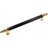 Red Level Rustik Metal Kulp Modelleri Mutfak Dolap Çekmece Mobilya Kulbu - Siyah - Gold - 160 mm