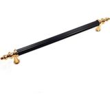 Red Level Rustik Metal Kulp Modelleri Mutfak Dolap Çekmece Mobilya Kulbu - Siyah - Gold - 320 mm