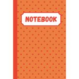 Red Orange Light Dotted Notebook: Cute Minimal Dot Pattern Lined Journal, 120 Pages, 6x9 Inch