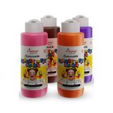 Red Rose Ara Renkler Parmak Boyası 4'lü Set 4x120ml Yıkanabilir, Toksik İçermez, Çocuk Okul Kreş İçin