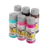 Red Rose Ara Renkler Parmak Boyası 6'lı Set 6x60ml Yıkanabilir, Toksik İçermez, Çocuk Okul Kreş İçin