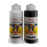 Red Rose Beyaz-siyah Fanatik Taraftar Yüz Boyası 2'li Set 2x120ml Yıkanabilir, Toksik Içermez