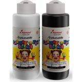 Red Rose Color 2'li Set Siyah Beyaz Parmak Boyası 100 ml Her Yaş İçin Eğlenceli Boya