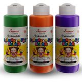 Red Rose Color Turuncu Mor Yeşil Parmak Boyası 3'lü Set 3 x 100 ml