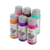 Red Rose Fantazi Renkler Akrilik Boya Seti, 6'Lı Set 6X60Ml Dekoratif Hobi Amaçlı Sanatsal Canlı Renkler