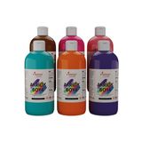 Red Rose Fantezi Renkler Akrilik Boya Seti, 6'Lı Set 6X500Gr Dekoratif Hobi Amaçlı Sanatsal Canlı Renkler