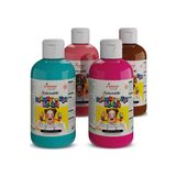 Red Rose Fantezi Renkler Parmak Boyası 4'lü Set 4x250gr Yıkanabilir, Toksik İçermez, Çocuk Okul Kreş İçin