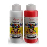 Red Rose Kırmızı-beyaz Fanatik Taraftar Türkiye Yüz Boyası 2'li Set 2x120ml Yıkanabilir, Toksik I?çermez