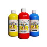 Red Rose Kırmızı-Mavi-Sarı Parmak Boyası 3'lü Set 3x500gr Yıkanabilir, Toksik İçermez, Çocuk Okul Kreş İçin