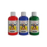 Red Rose Kırmızı-Mavi-Yeşil Parmak Boyası 3'lü Set 3x250gr Yıkanabilir, Toksik İçermez, Çocuk Okul Kreş İçin