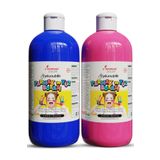 Red Rose Pembe-mavi Parmak Boyası 2'li Set 2x500gr Yıkanabilir, Cinsiyet Partisi Için Kullanılabilir