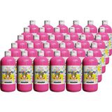 Red Rose Pembe Parmak ve Yüz Boyası Süper Yıkanabilir Özel Formül Kırtasiye Kreş Okul Için 500GR 30'lu Koli - Parmak Boyası