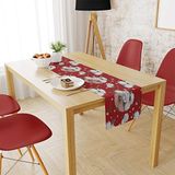 Red Rose Runner-TR110, 140x45cm (İnce Keten, Uluslararası Yıkama Ve Solmama Sertifikası)