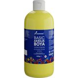 Red Rose Sarı Basic Akrilik Boya 500GR, Dekoratif Hobi Amaçlı Sanatsal Canlı Renkler