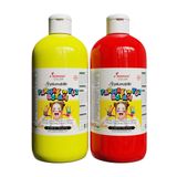 Red Rose Sarı-Kırmızı Parmak Boyası 2'li Set 2x500gr Yıkanabilir, Toksik İçermez, Çocuk Okul Kreş İçin