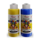 Red Rose Sarı-Mavi Parmak Boyası 2'li Set 2x120ml Yıkanabilir, Toksik İçermez, Çocuk Okul Kreş İçin