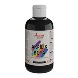 Red Rose Siyah Akrilik Boya 250GR Sanatsal, Dekoratif, Hobi Amaçlı, Canlı Renkler