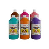 Red Rose Tamamlayıcı Renkler Parmak Boyası 6'Lı Set 6X1000Gr, Yıkanabilir Toksik İçermez Çocuk Okul Kreş İçin
