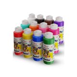 Red Rose Tüm Renkler Parmak Boyası 12'li Set 12x120ml Yıkanabilir, Toksik İçermez, Çocuk Okul Kreş İçin
