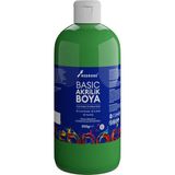 Red Rose Yeşil Basic Akrilik Boya 500GR, Dekoratif Hobi Amaçlı Sanatsal Canlı Renkler