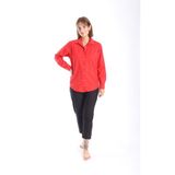 Red Sable Bayan Poplin Gömlek ve Pantolon Kısa Süreliğine Kampanya - Kırmızı - Siyah