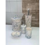 RED SERAMİK Collection Mavi Mermer Desen Violet 5’li Banyo Seti