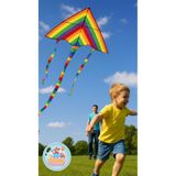 Red Sport Gökkuşağı Uçurtma - 115 Cm - Gökkuşağı Uçurtma Ripstop Naylon Kumaş - 50 M İp