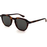 Redberry 9529 Tortoise 50 Unisex Güneş Gözlüğü – Kahverengi Asetat Oval Çerçeve, Füme Cam, UV400