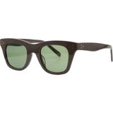 Redberry Monaco 5 48-23 Unisex Güneş Gözlüğü – Kahverengi Asetat Çerçeve, Yeşil Mat Cam, UV400