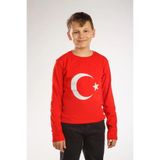 redbug kids Ay Yıldızlı Uzun Kollu Kırmızı Penye Tişort Okul Gösteri Tören