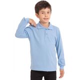 redbug kids Erkek Çocuk Polo Yaka Basic Pamuk Uzun Kollu Okul Tişörtü
