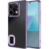 RedClick Xiaomi Redmi Note 13 Pro 4g Kılıf Tek Kamera Çerçeveli Logo Gösteren Redclick Omega Kapak - Lila