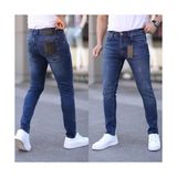 Redcode Jeans Erkek Likralı Tırnaklı Kot Pantolon-Jean - 0- Koyu Mavi - 34