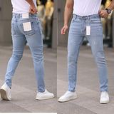 Redcode Jeans Erkek Yırtık Model Likralı Kot Pantolon - 30 - Açık Kot Rengi
