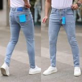 Redcode Jeans Erkek Yırtık Model Likralı Kot Pantolon - 30 - Açık Mavi