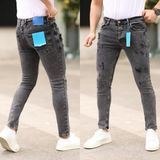 Redcode Jeans Erkek Yırtık Model Likralı Kot Pantolon - 30 - Gri