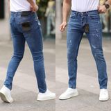 Redcode Jeans Erkek Yırtık Model Likralı Kot Pantolon - 38 - Koyu Kot Rengi