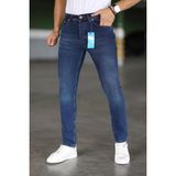 Redcode Jeans Erkekslimfitlikralı Kot Pantolon - Mavi - 31