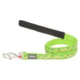 Reddingo 15 mm Flanno Desenli Lime Uzatma Köpek Tasması