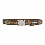 Reddingo Bedrock Desenli Kahverengi 12 mm Kedi Boyun Tasması
