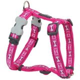 Reddingo Bone Yard Desenli 25 Mm XL Pembe Köpek Göğüs Tasması