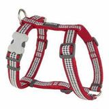 Reddingo Fang It Desenli Kırmızı 25 mm Köpek Göğüs Tasması