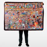 Reddit Place 2023 Polar Diz Battaniyesi - 120 x 170 cm - Renkli