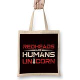 Redheads Human Unicorn Magic Ginger Red Orange Hair Irish Bez Çanta Uzun Saplı - Açık Bej - 40 X 40