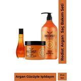 Redist 3'lü Argan Saç Bakım Seti | Onarıcı, Besleyici ve Parlatıcı Bakım